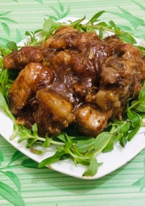 Hình của món Sườn chua ngọt.