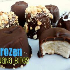 A picture of Frozen banana bites.