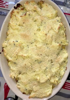 Une photo de Parmentier saumon et poireaux