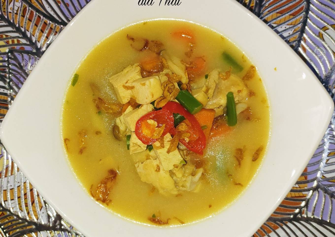 Sop Ayam Sayur ala Thai with Fiber Creme + VCO