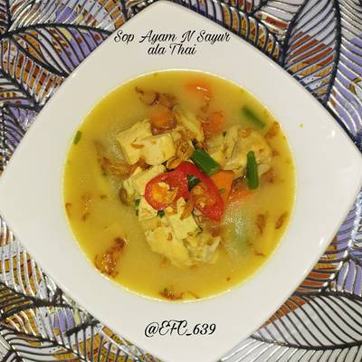 Resep Sop Ayam Sayur ala Thai with Fiber Creme + VCO oleh AMBYAR KITCHEN  (Emily's Food Collection's) - Cookpad