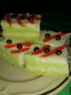 Foto resep Bolu pandan lapis cream cheese lembut ala asty#jejhes cake#