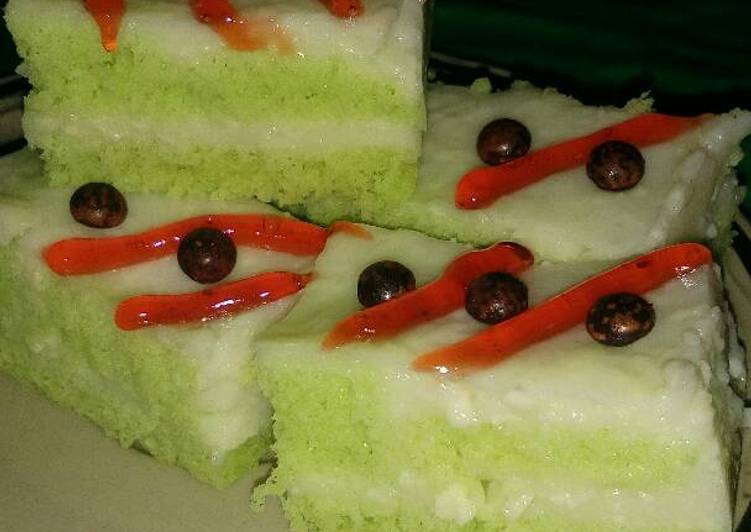 10 Resep: Bolu pandan lapis cream cheese lembut ala asty#jejhes cake# Anti Gagal!