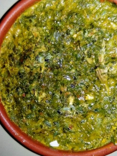 A picture of Ukazi soup.