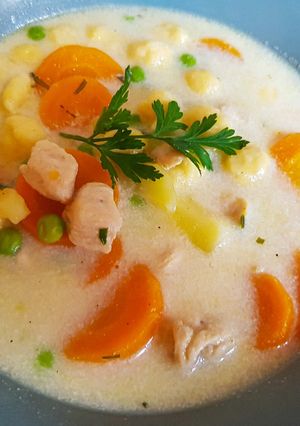 Tárkonyos- csirkés leves recept fotója