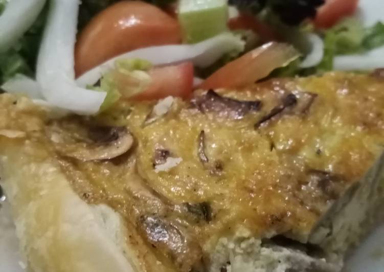 Quiche de frango e cogumelos
