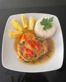 Pollo a la cerveza negra