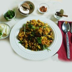 A picture of Mushroom Biriyani.