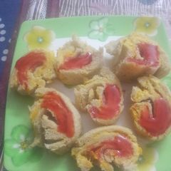 A picture of #Ramadan special#iftari#mango rolls#rasoi ka swad#monika's fun food recipe.