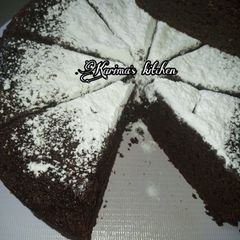 A picture of Eggless chocolate cake.