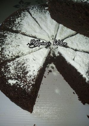 A picture of Eggless chocolate cake.