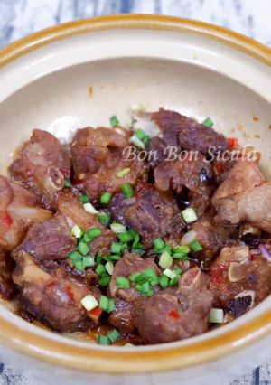 Hình của món Sườn Rim Mật Mía.
