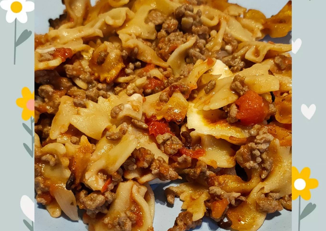 Gratin de pâtes boeuf/tomate/mozza