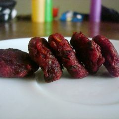 A picture of Beetroot Potato Fritters.