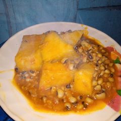 Beans and yam porridge A picture of Beans and yam porridge.