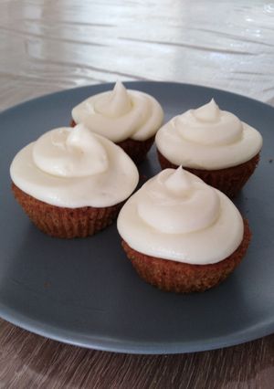 Una foto de Cupcakes de zanahoria