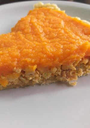 Una foto de Tarta de pollo y zapallo