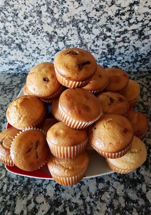 Una foto de Magdalenas rellenas chocolate thermomix