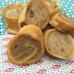 A picture of Egg chicken roll ala Hokben.