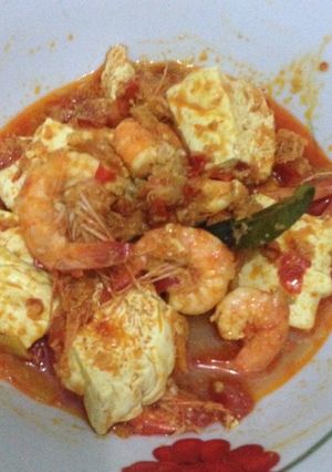Foto resep Udang tahu bumbu merah