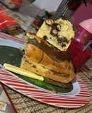 Budín marmolado con chips chocolate