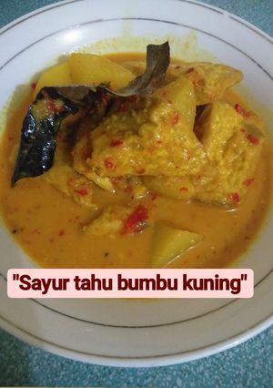 Foto resep Sayur tahu bumbu kuning
