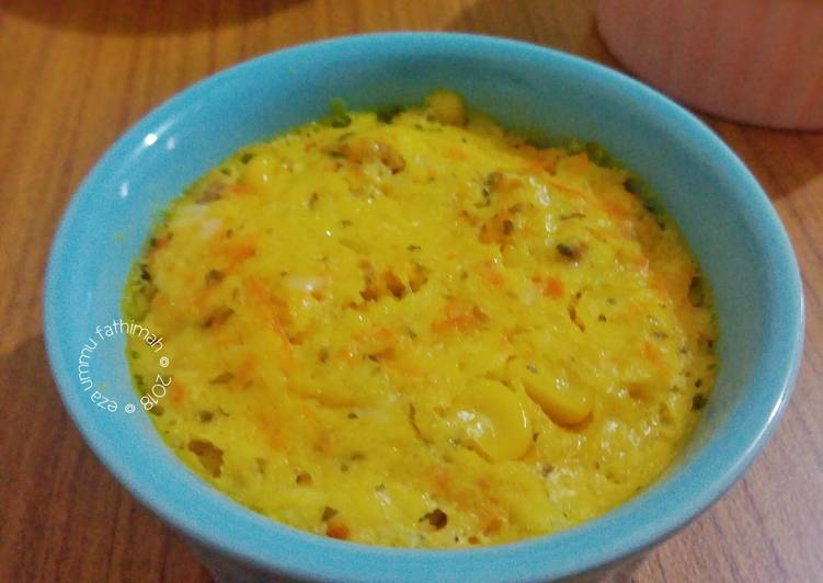 Bagaimana Menyiapkan 16. Steamed Corn Schotel (Menu MPASI Badut, Batita, Toddler), Lezat Sekali