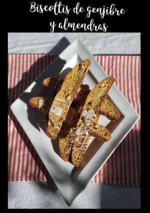 Una foto de Biscottis de jengibre y almendras