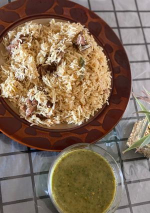 A picture of Punjabi yakhni pulao.