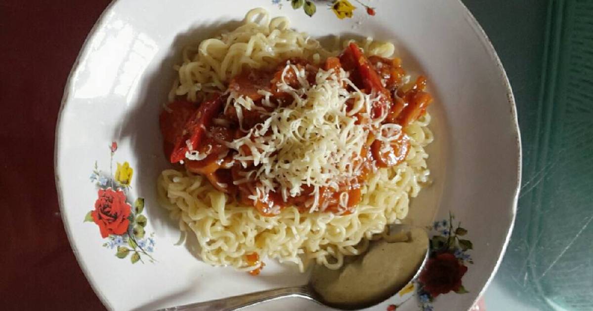 92 resep  spageti  dari mie  instan enak dan sederhana Cookpad