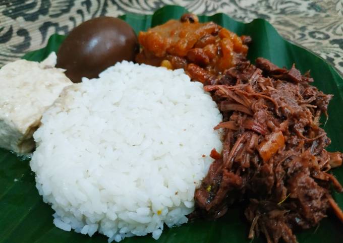 Standar Resep buat Gudeg (presto) Komplit  gurih