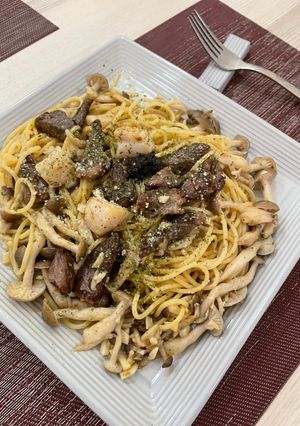 和牛肋條菇菇意大利麵 的食譜成品照片