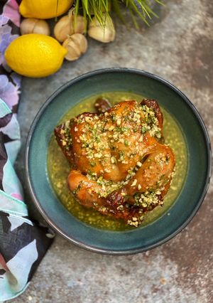 A picture of Lemon Butter Sauce for Roasted Chicken.