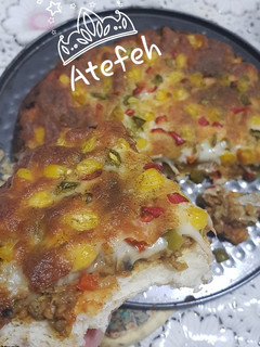 عکسی از دستور پیتزا خونگی خوشمزه 🍕😋