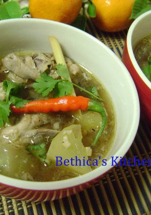 A picture of Chicken Binakol - Filipino Soup.