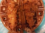 A picture of chicken and waffle