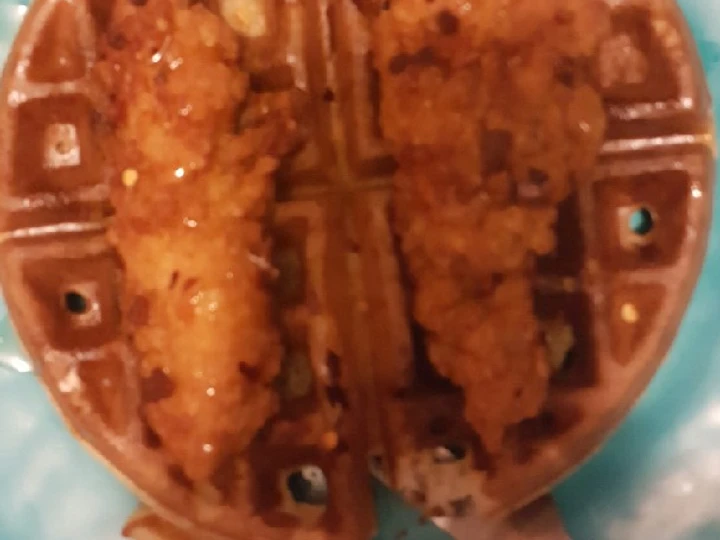 Recipe Chicken and waffles with red chili flake and honey the Perfect Makes you drool