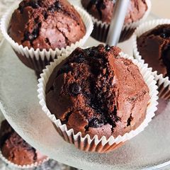 A picture of Moist Chocolate Muffins.