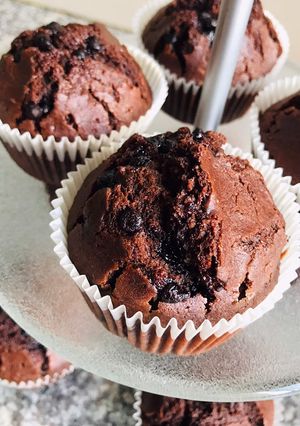 A picture of Moist Chocolate Muffins.