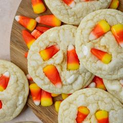 A picture of Candy Corn Sugar Cookies.