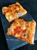 Pizza de berenjena, setas y queso