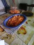 Fettuccine/tallarines casero para cuatro personas