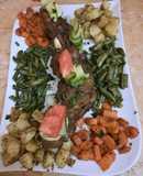 رجل خروف في الفرن مع خضار سوتيه 🍖🥕🥔🥒🌶🥘