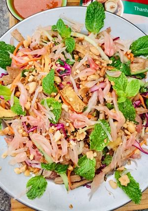 Hình của món Gỏi bưởi rau củ (chay).