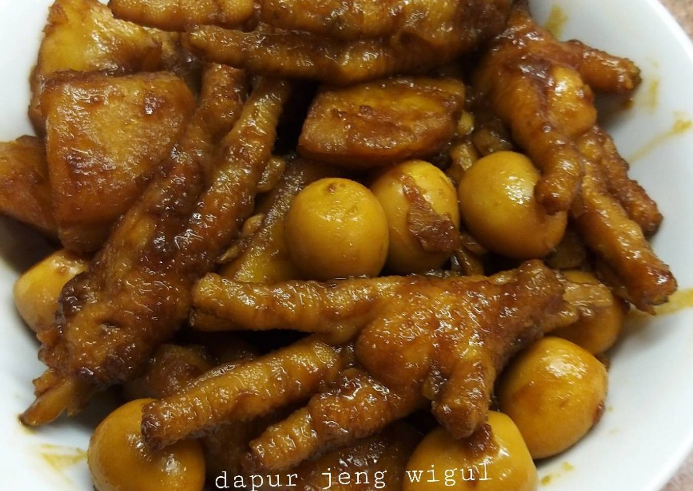 Ceker ayam telur puyuh