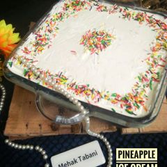 Pineapple Ice-cream Poke Cake A picture of Pineapple Ice-cream Poke Cake.