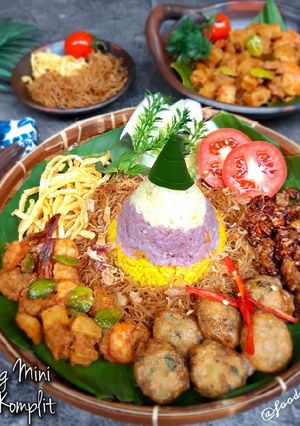 Foto resep Tumpeng Mini Pelangi Komplit