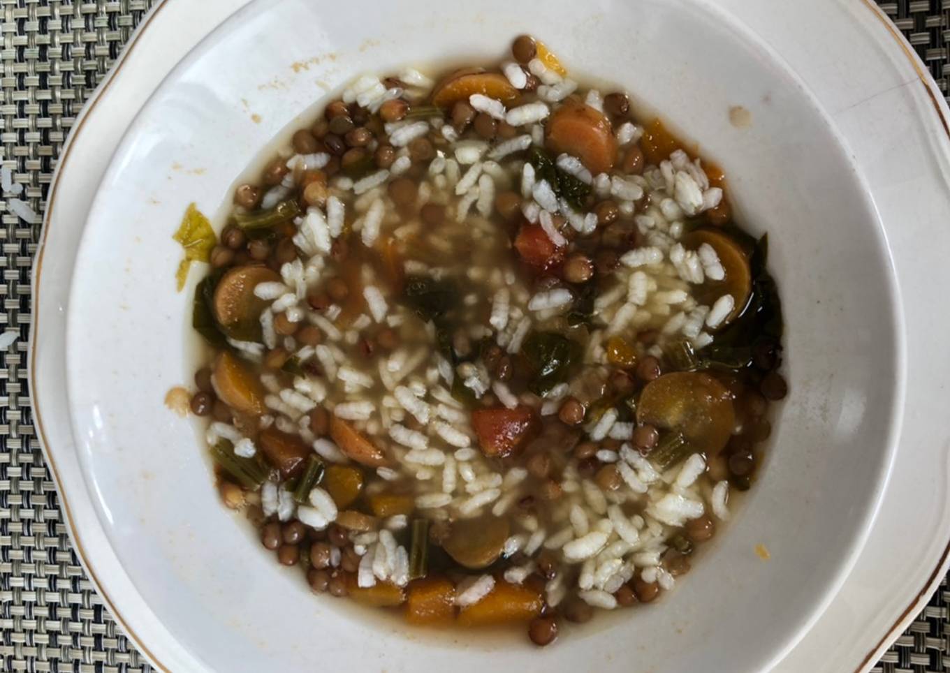 Lentejas con arroz