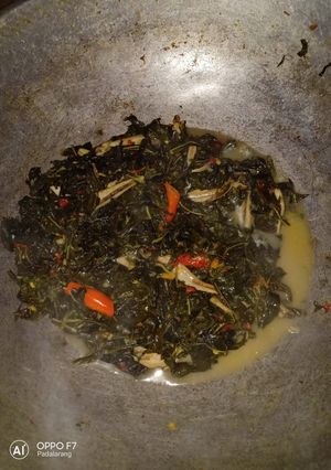 Foto resep Sayur daun singkong teri simpel/gulai daun singkong