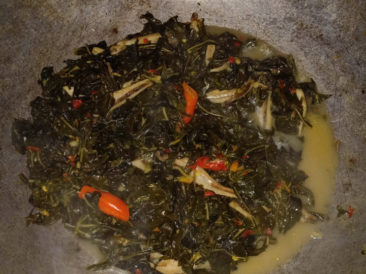Cara Gampang Membuat Sayur daun singkong teri simpel/gulai daun singkong Anti Gagal